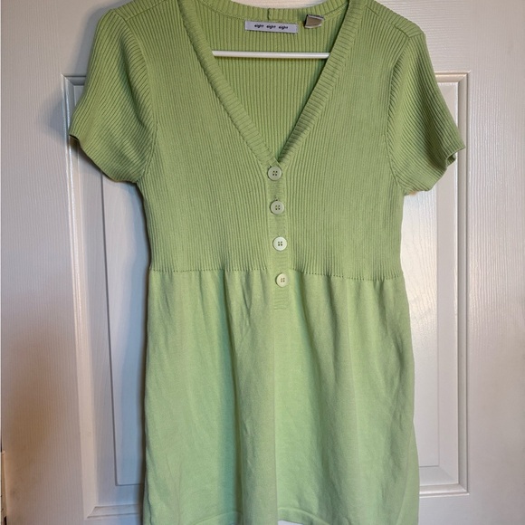eight eight eight Tops - Eight Eight Eight Light Green Ribbed Tunic Top